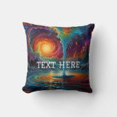 Coussin Vortex Cosmique Psychédélique - Art Abstrait étonn (Recto)