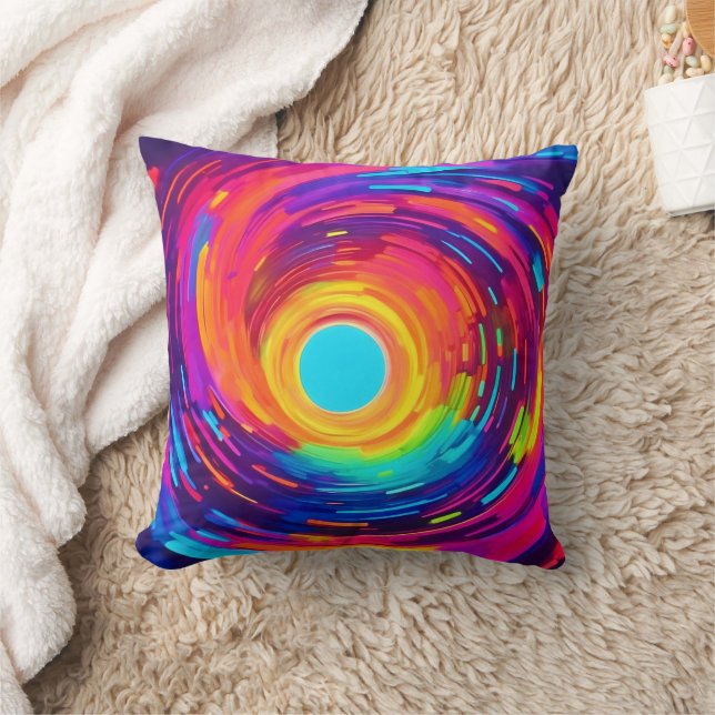 Coussin Vortex tourbillonnant Art Abstrait (Couverture)