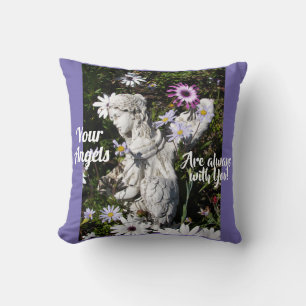 Coussin Vos anges sont toujours avec vous Floral Angel
