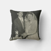 Coussin Vos coeurs du 60e anniversaire de la photo Mariage (Verso)