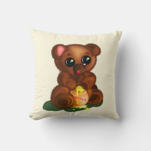 Coussin Vos Couleurs Jetez L'Oreiller - Petit Ours (Recto)