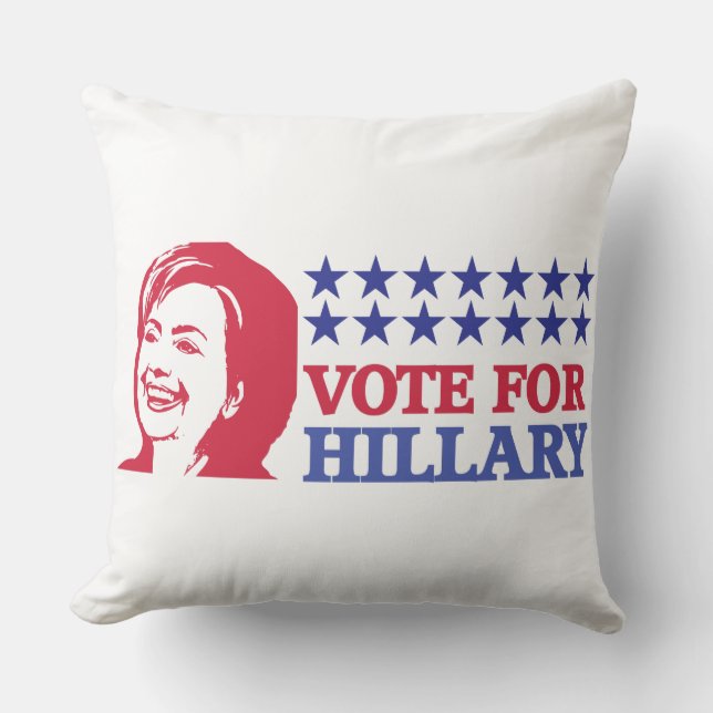 Coussin vote pour hillary (Recto)