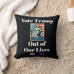 Coussin Votez Trump hors de nos vies Jeter l'oreiller