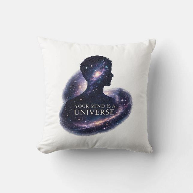 Coussin Votre esprit est un univers (Recto)
