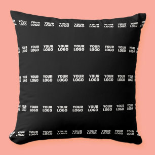 Coussin Votre logo Motif de rayure carrelée horizontalem
