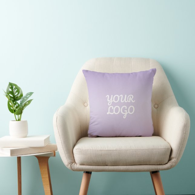 Coussin Votre logo & ombre simple moderne | Lavande (Chaise)