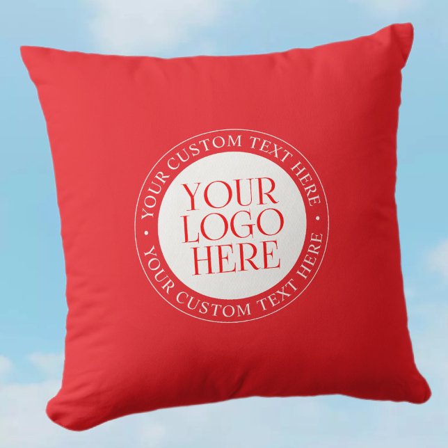 Coussin Votre logo ou autre image | Noël rouge et blanc (Créateur téléchargé)