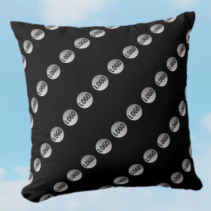 Coussin Votre logo, votre design ou votre photo en diagona