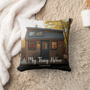 Coussin Votre monogramme de nom personnel Tiny Home