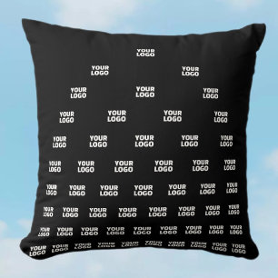 Coussin Votre Motif d'arche unique Logo Noir (modifiable