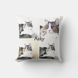 Coussin Votre nom de chat, magnifique chat moderne