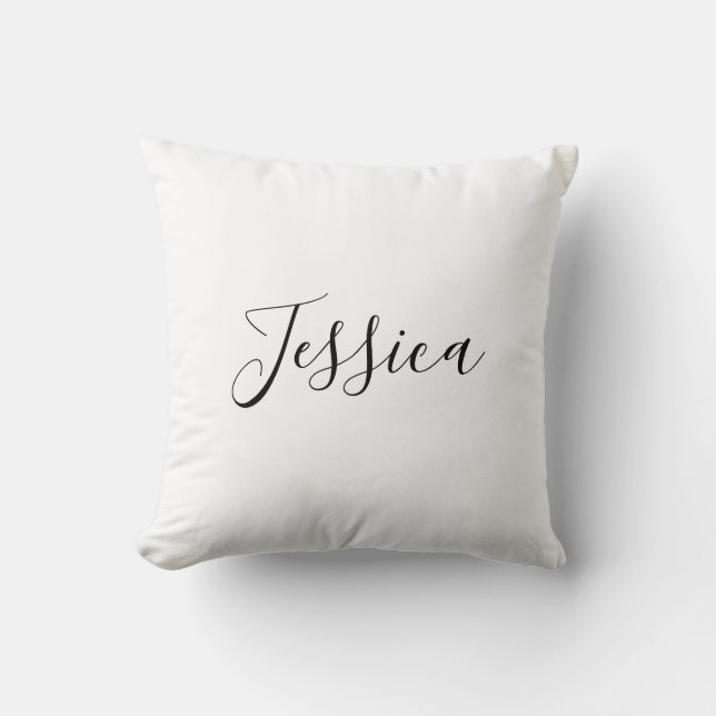 Coussin Votre nom | Écriture élégante (Recto)
