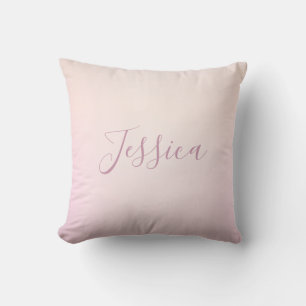 Coussin Votre nom Ombre douce d'écriture élégante