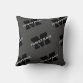 Coussin Votre nom ou nom commercial | Masculine moderne Gr (Verso)