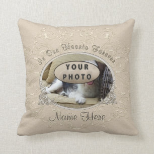 Coussin Votre photo d'animal familier et cadeaux de nom