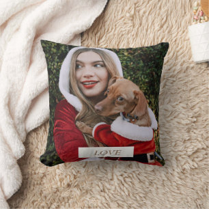 Coussin votre photo et votre photo de chien Jetez l'oreill