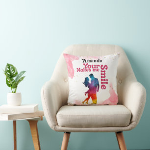 Coussin Votre sourire me fait sourire Cadeau de la Saint-V
