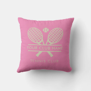 Coussin Votre Tennis Country Club Nom Raquettes Motif Pers