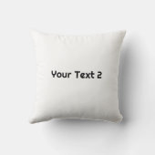 Coussin Votre texte imprimé couleur noire Nom du texte pol (Verso)