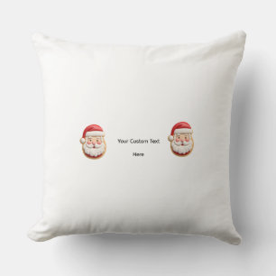 Coussin Votre texte personnalisé Santa Cookie Noël