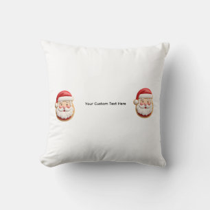 Coussin Votre texte personnalisé Santa Cookie Noël