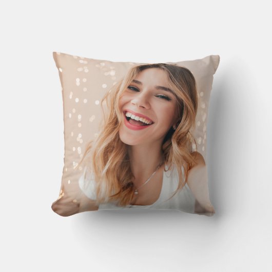 Coussin Votre visage pour un anniversaire personnalisé (Recto)