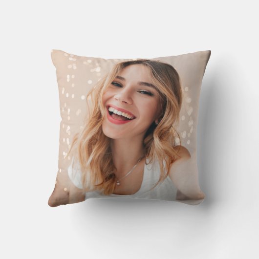 Coussin Votre visage sur un anniversaire (Verso)