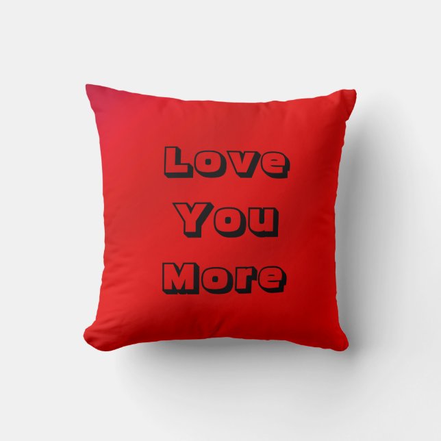 Coussin Vous aimez, vous aimez plus Carré rouge (Recto)