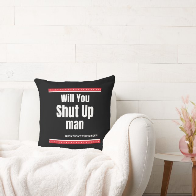 Coussin Vous allez vous taire, mec (Canapé)