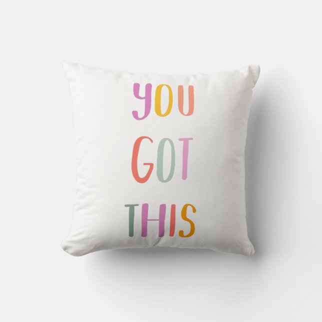 Coussin Vous Avez Cette Citation Colorée Inspirationnelle (Recto)