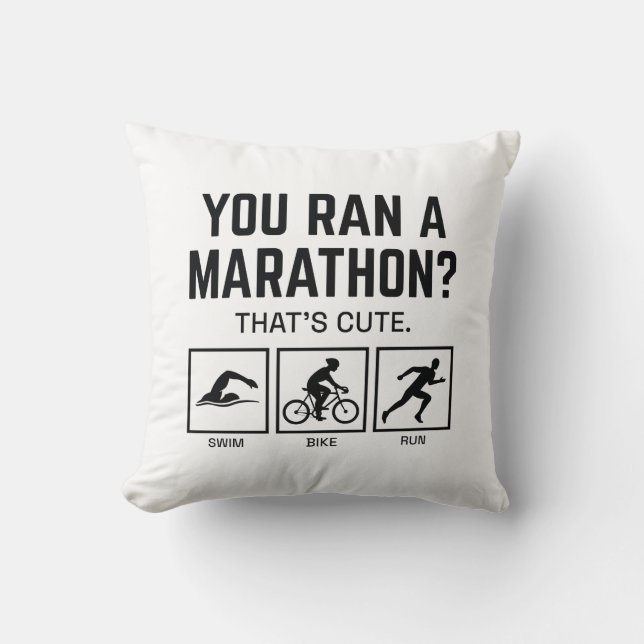 Coussin Vous avez couru un marathon (Recto)