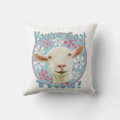 Coussin Vous avez pris ça ! Encourager la chèvre rose et b (Verso)