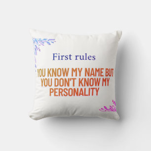 Coussin Vous connaissez mon nom mais vous ne connaissez pa