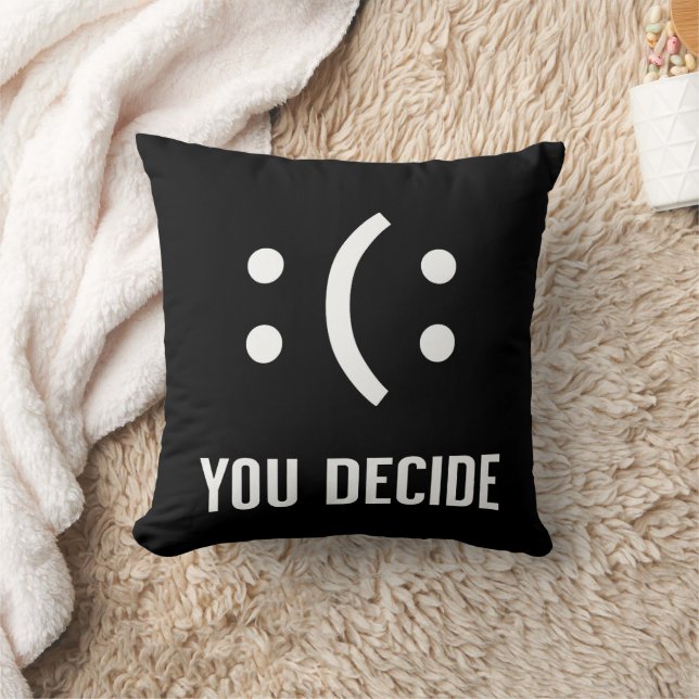 Coussin Vous décidez Emoji Mood Design (Couverture)