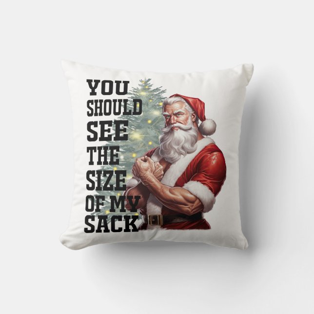 Coussin Vous devriez voir la taille de mon sac (Recto)