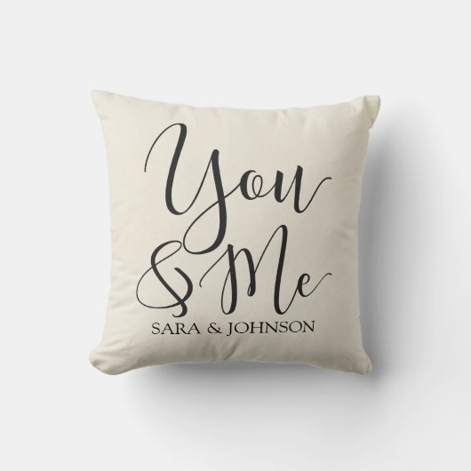 Coussin vous et moi personnalisées (Recto)