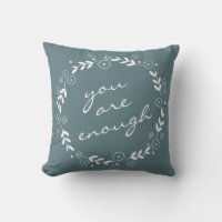 Vous Êtes Assez Citer Gris Turquoise Floral Wreath