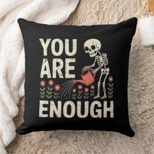 Coussin Vous Êtes Assez Squelette - Affirme Gothique Posit