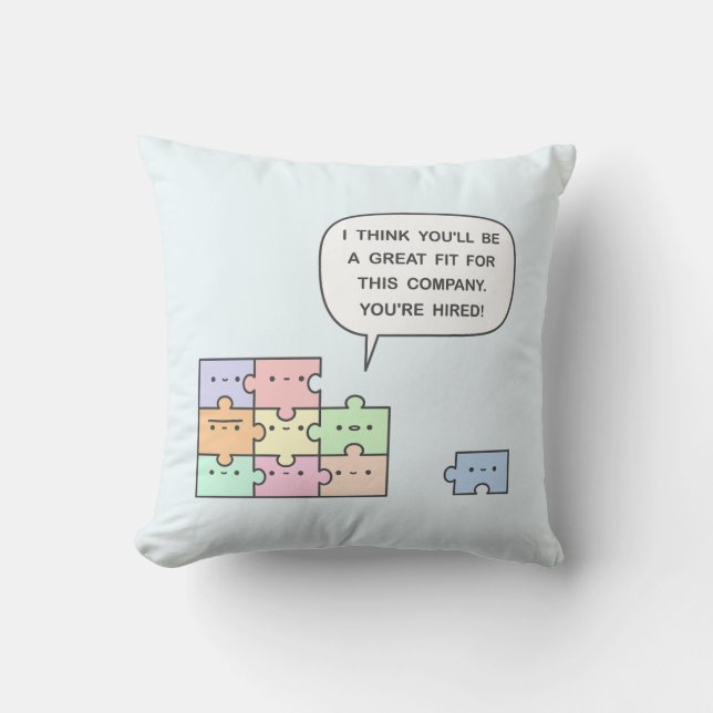 Coussin Vous êtes embauché ! (Recto)