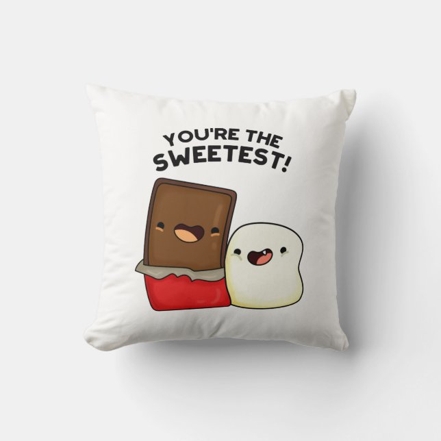 Coussin Vous êtes le plus doux jeu de snacks amusant (Recto)