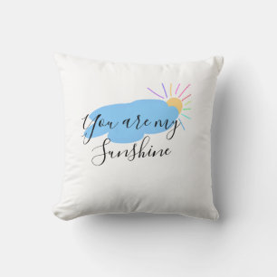 Coussin vous êtes mon soleil jaune orange rayons de soleil