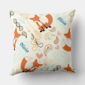 Coussin Vous Êtes Notre Plus Grande Aventure Orange Fox (Verso)