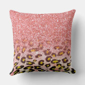 Coussin Vous êtes spécial Imprimé léopard pailleté rose (Verso)