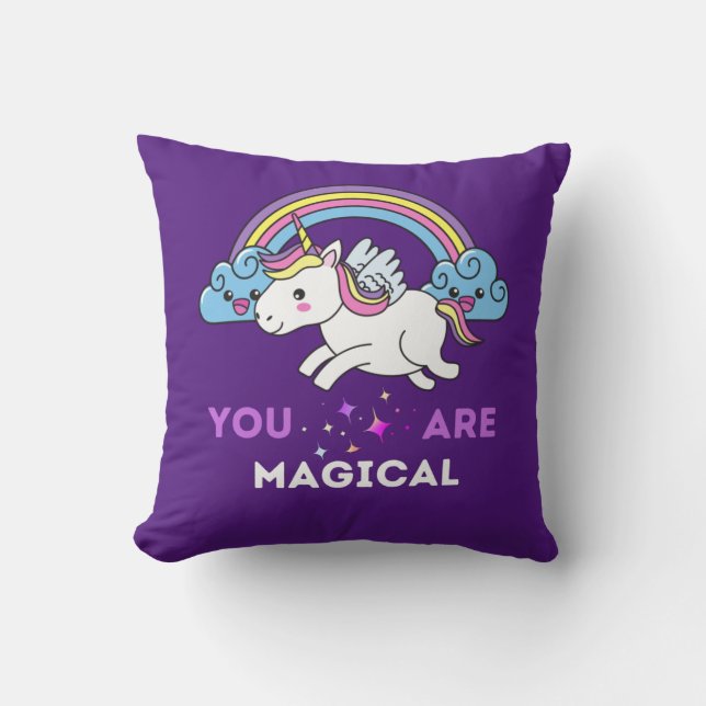 Coussin Vous Êtes Une Unicorne Magique (Recto)