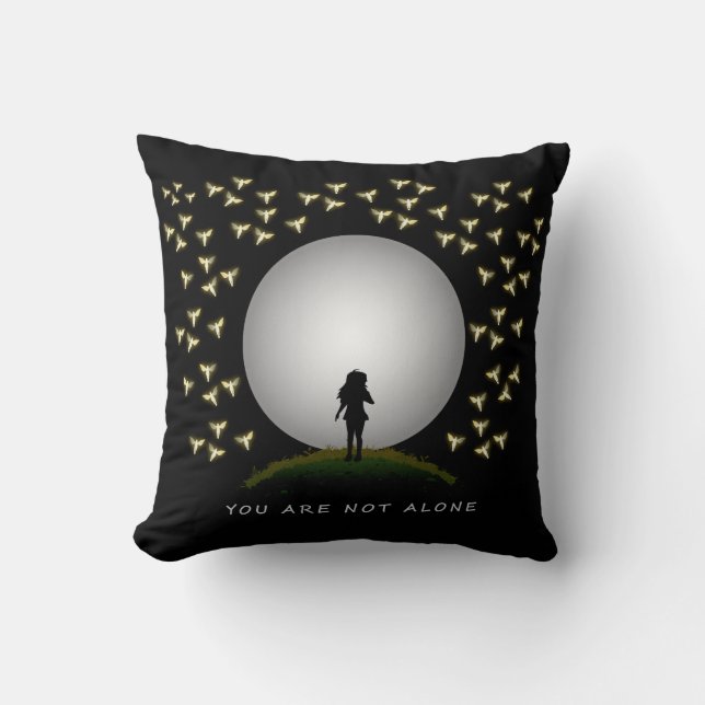 Coussin Vous n'êtes pas un seul ange Message d'espoir Cous (Recto)