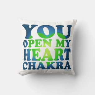 Coussin "Vous ouvrez mon coeur Chakra" - Cadeau de Yoga sp