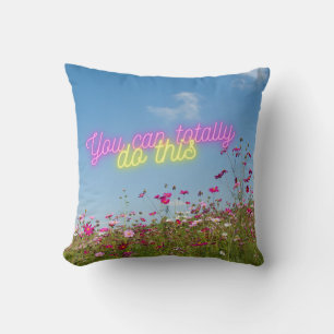 Coussin Vous Pouvez Faire Ça Fleur sauvage & Neon