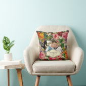 Coussin Vow Renewal Roses Vintages Personnalisés (Chaise)