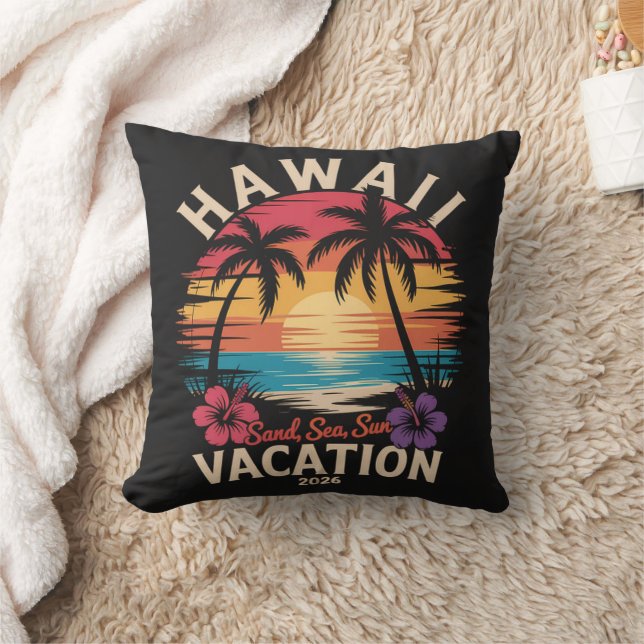 Coussin Voyage à Hawaï 2026 Vacances d'été Plage (Couverture)