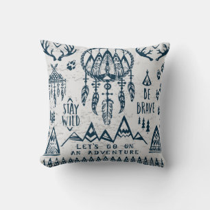 Coussin Voyage aventure jeu vintage.